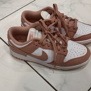 Nike Women's Dunks Brown and White Sneakers